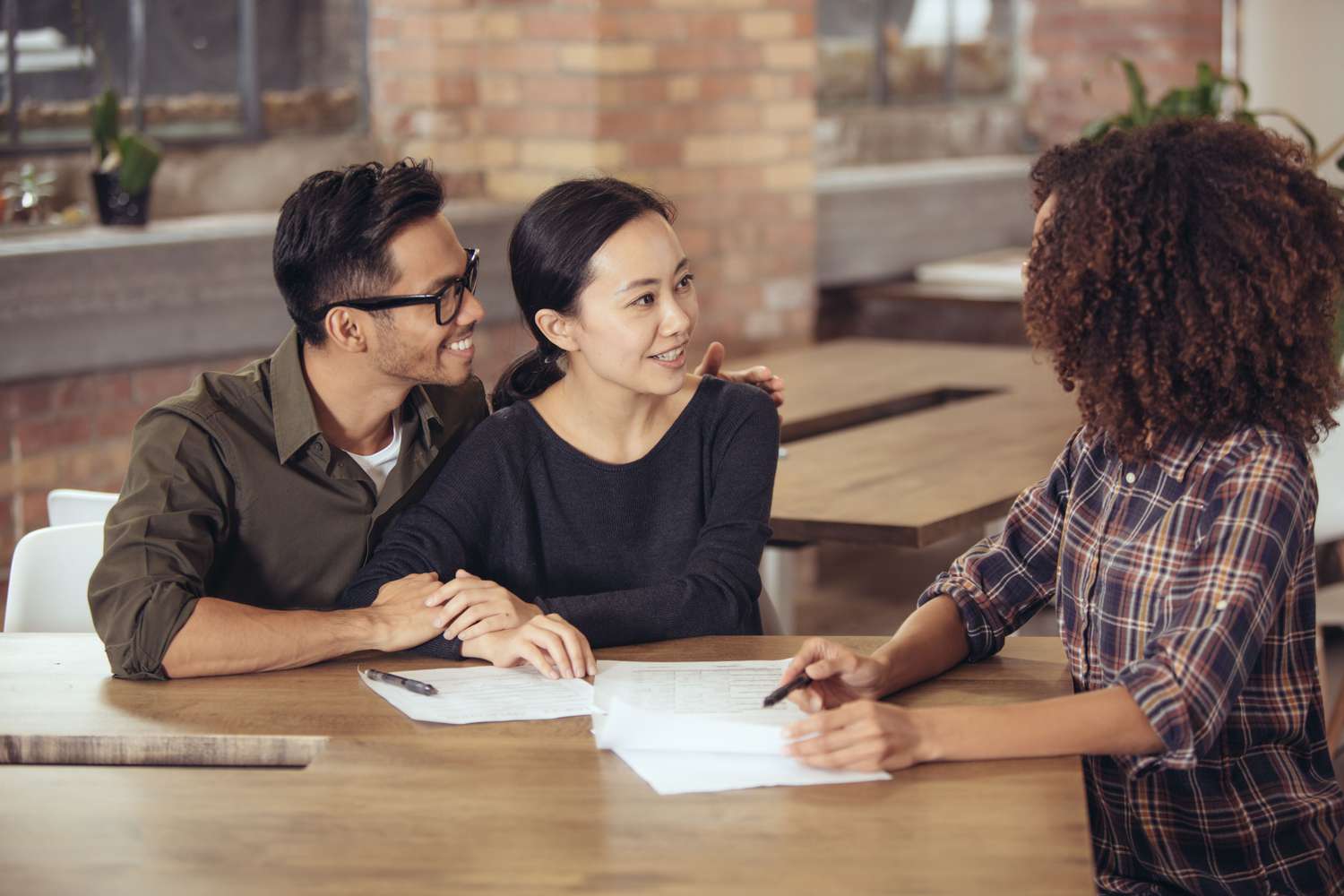 Couple meeting with an advisor