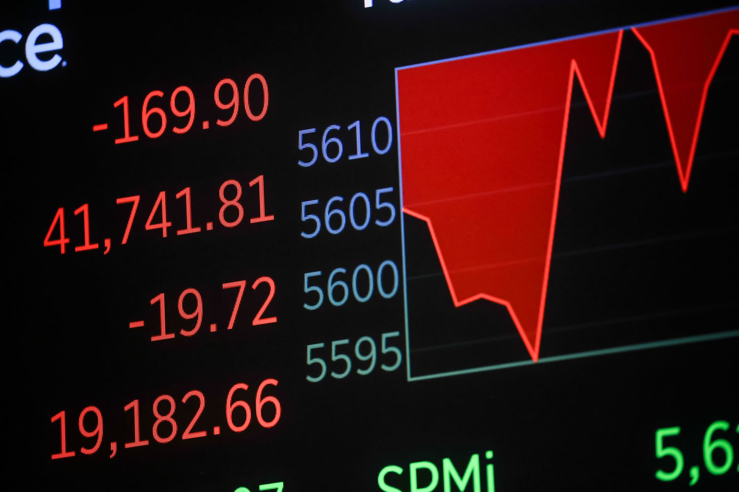 Stock market information on the floor of the New York Stock Exchange
