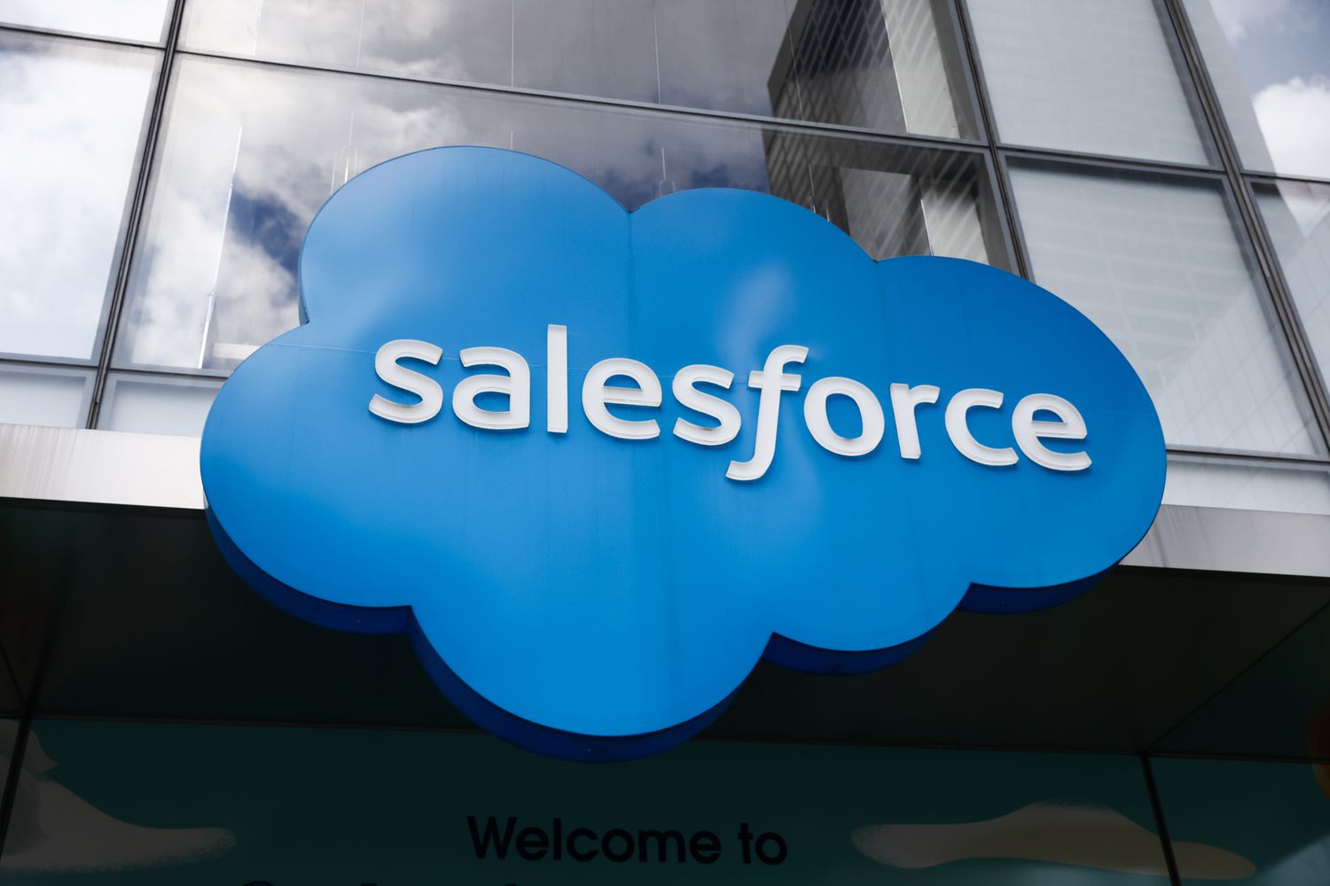 Salesforce signage.