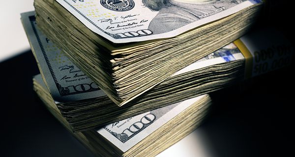 Stacks of $100 bills