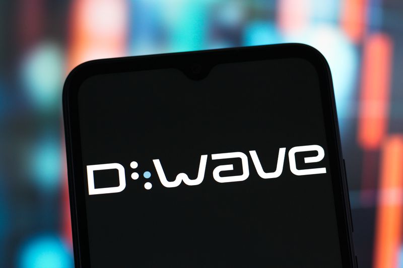 D-Wave logo on a smartphone screen.