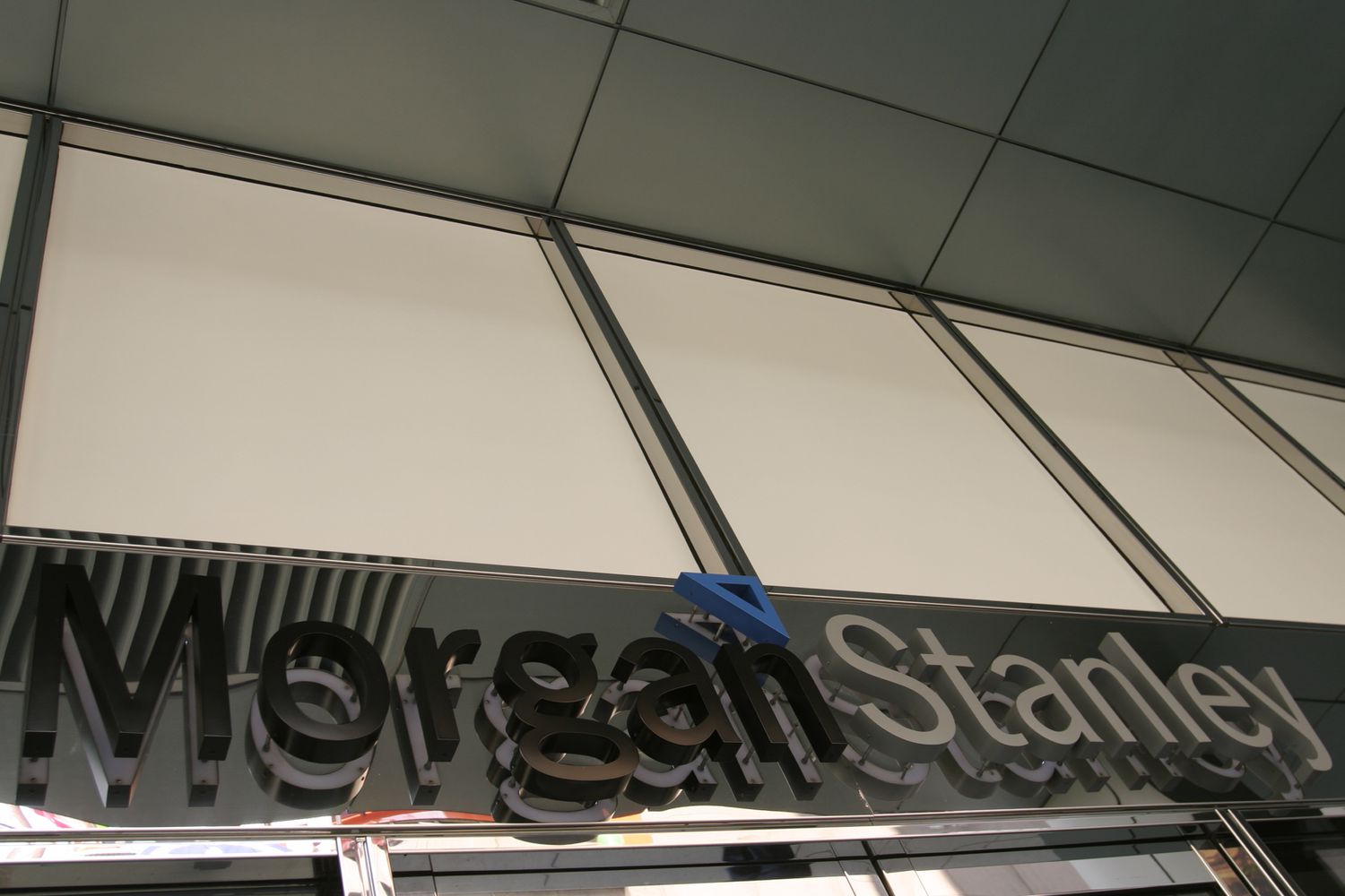 Morgan Stanley logo on a building
