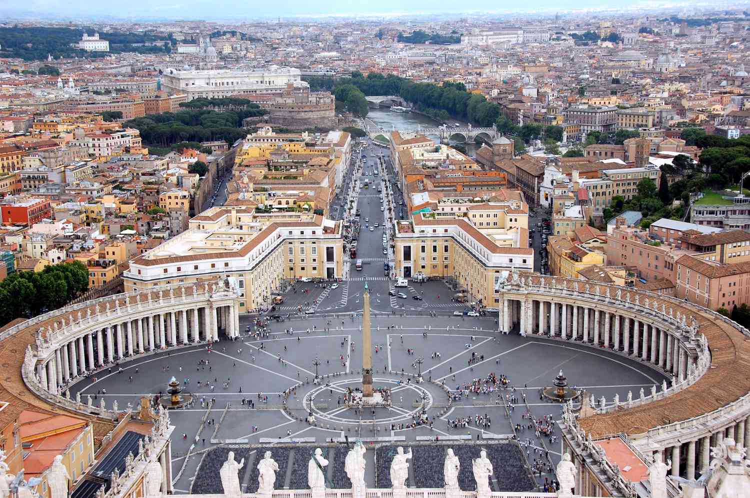St. Peter's Square from the dome of the basilica.