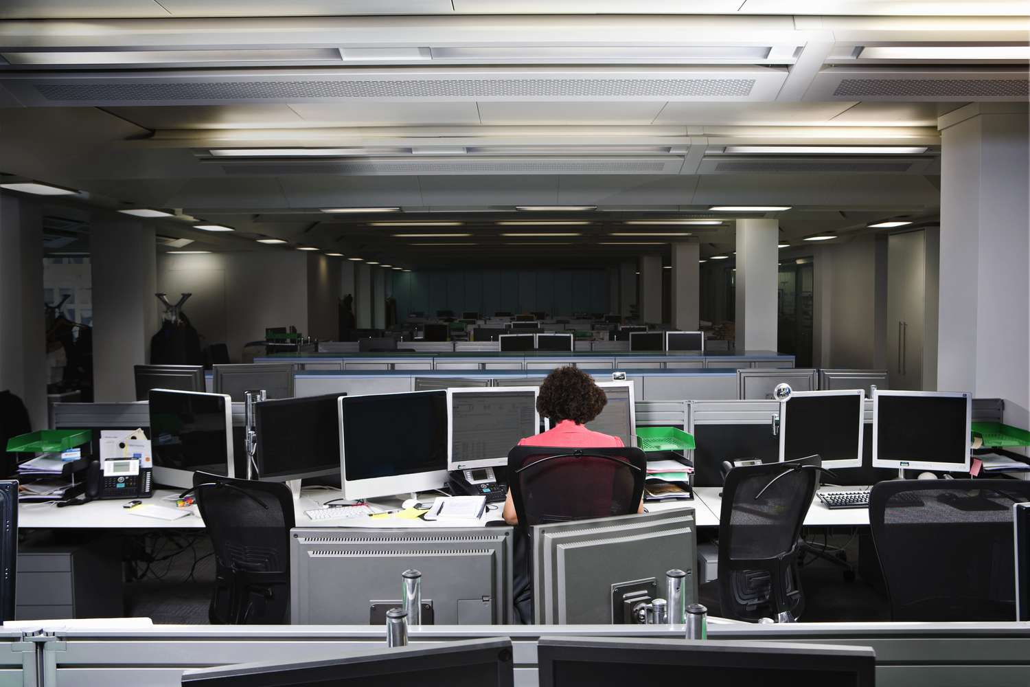 A worker in an office
