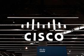 The Cisco logo at an event in Spain in 2024. 
