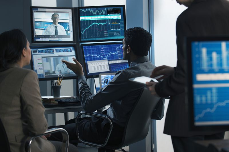 Business People Working in Video Conference