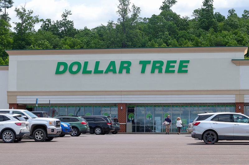 An exterior view of a Dollar Tree store at the Buckhorn Plaza in Bloomburg, Penn.