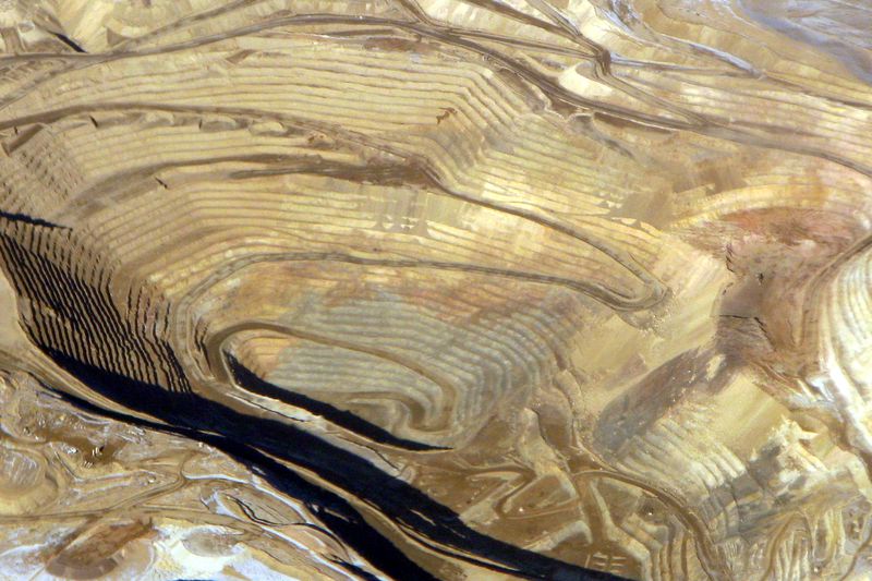 Round Mountain gold mine -- Big Smokey Valley, Nevada. Owned by Kinross Gold Corporation and Homestake Mining Company.