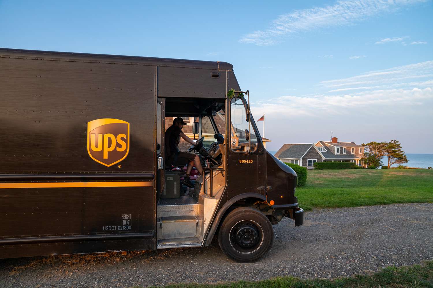 A UPS delivery truck in Massachusetts. 