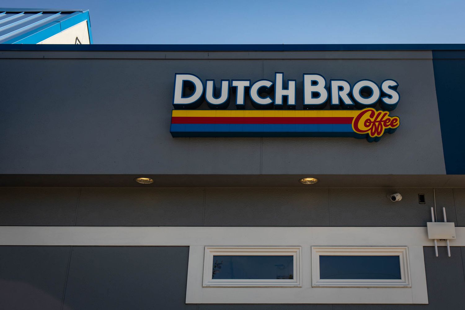 Signage outside a Dutch Bros. Coffee location in Beaverton, Oregon