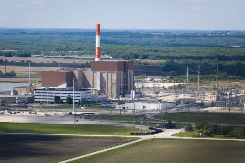 Constellation Energy's LaSalle Clean Energy Center nuclear power plant towers.