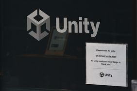 The Unity Software logo is displayed outside of the Unity Software headquarters.