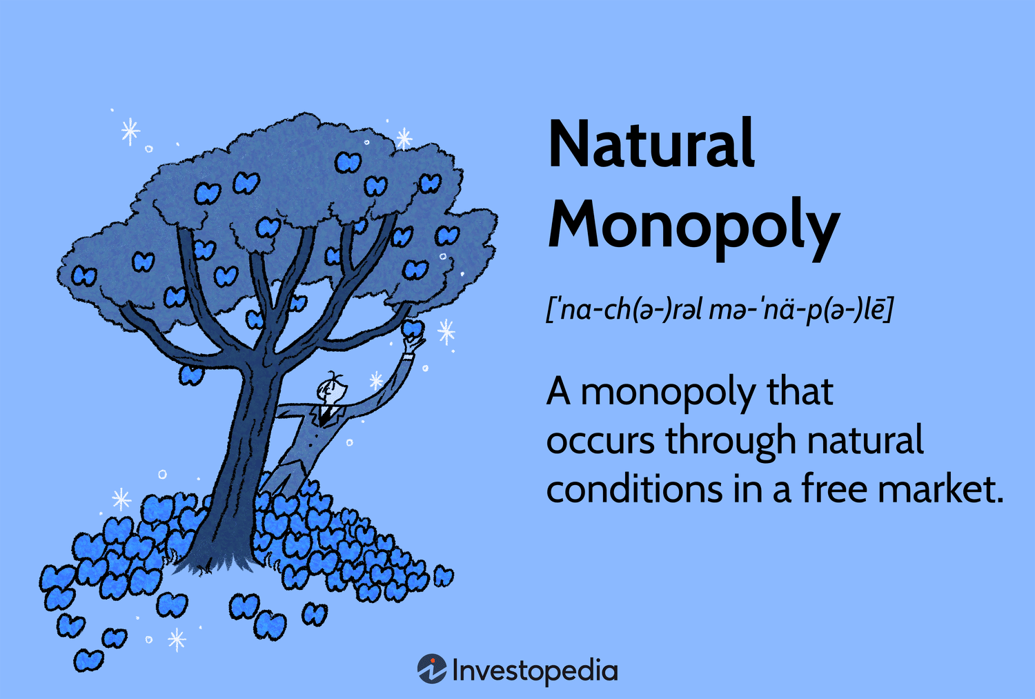 Natural Monopoly: A monopoly that occurs through natural conditions in a free market.