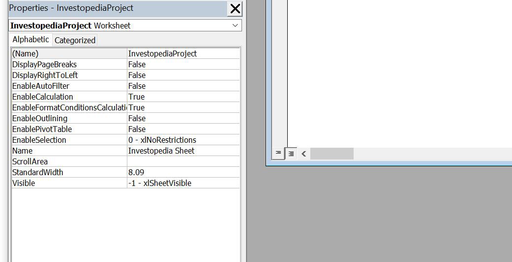 VBA Example, Properties