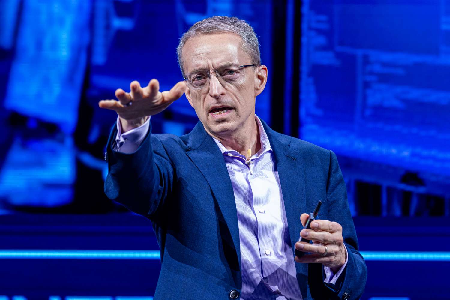 Pat Gelsinger, chief executive officer of Intel Corp., speaks during the Computex conference in Taipei, Taiwan, on Tuesday, June 4, 2024. 