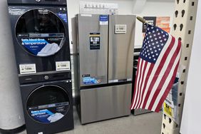 Appliances, including washing machines, clothes dryers and refrigerators, are seen for sale at a home improvement store in Falls Church, Virginia, February 3, 2025, following the announcement of tariffs by US President Donald Trump on important goods from Canada and Mexico.