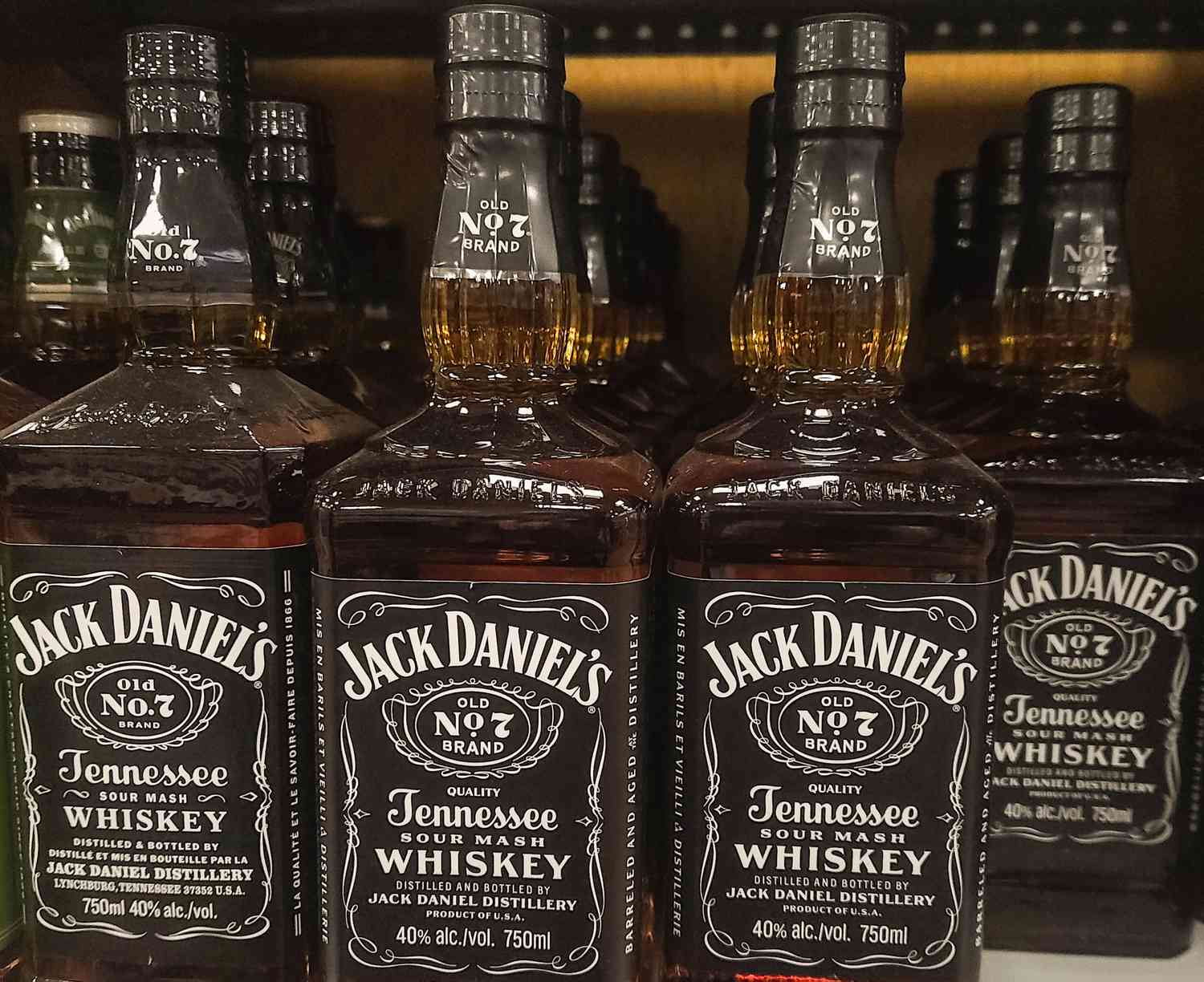 Jack Daniel's whiskey bottles 