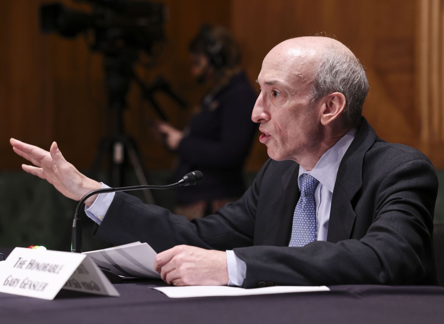 SEC Chair Gary Gensler at a Senate Banking Committee hearing