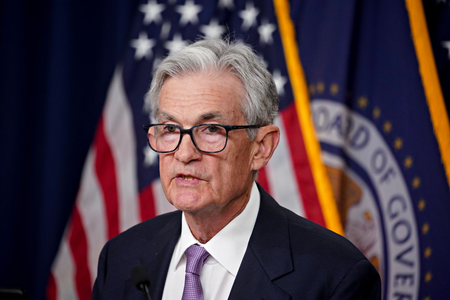 Jerome Powell, chairman of the US Federal Reserve, speaks during a news conference following a Federal Open Market Committee (FOMC) meeting in Washington, DC, US, on Wednesday, Sept. 18, 2024. 