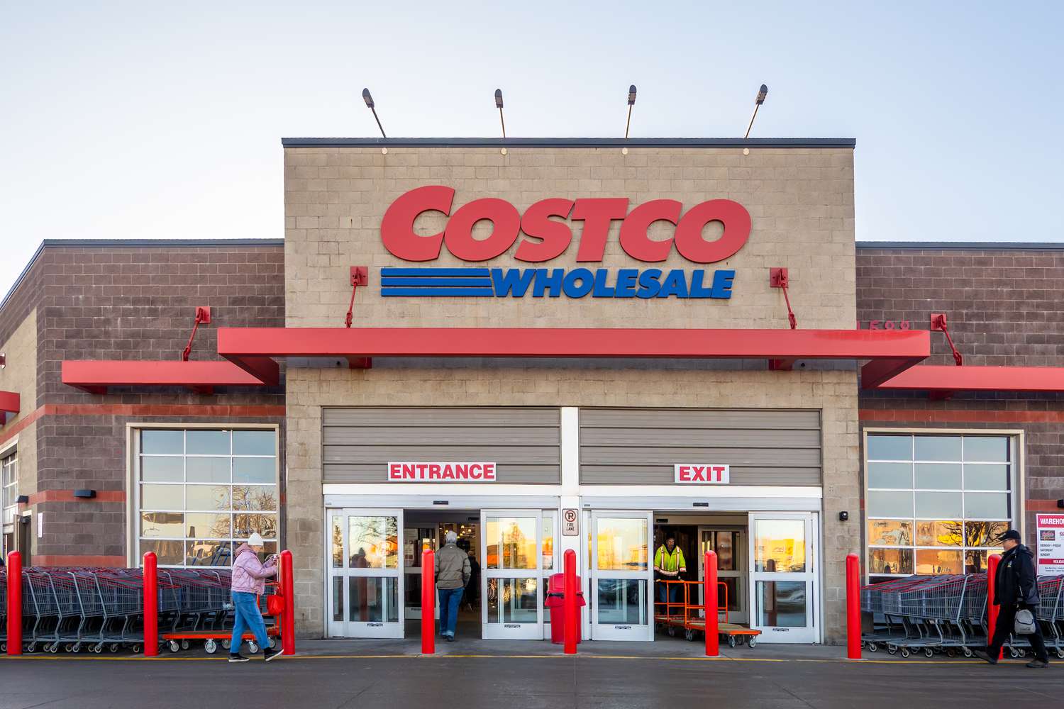 The exterior of a Costco store in March. 