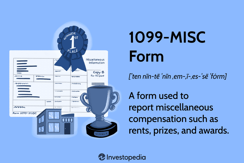 1099-MISC Form: A form used to report miscellaneous compensation such as rents, prizes, and awards.