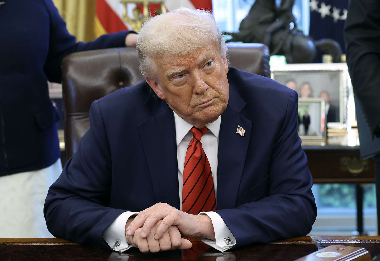 President Donald Trump at the White House on April 17. 