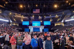 Attendees inside the CHI Health Center during the Berkshire Hathaway annual shareholders meeting in Omaha, Neb. on May 3, 2025