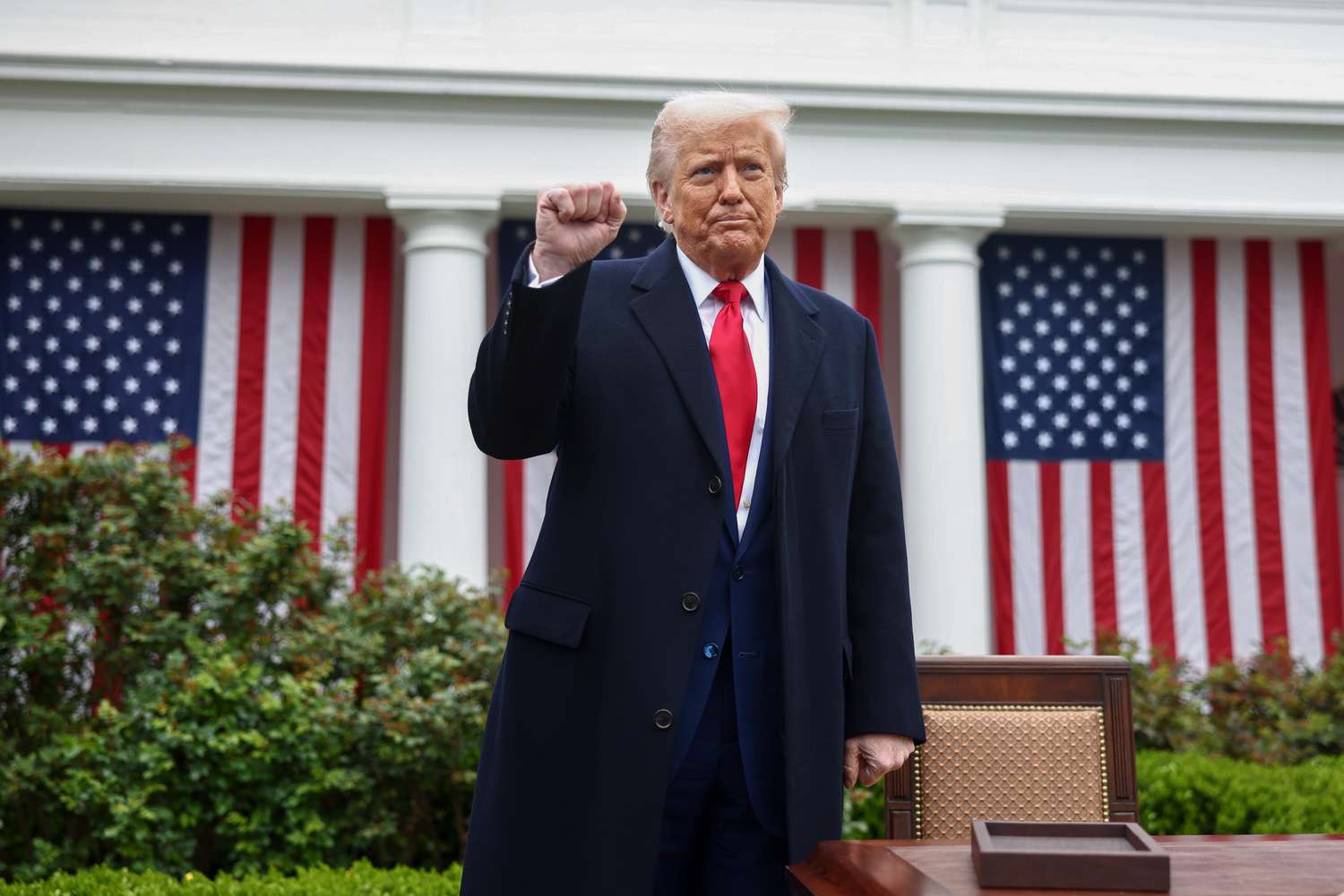 US President Donald Trump during a tariff announcement in the Rose Garden of the White House in Washington, DC, US, on Wednesday, April 2, 2025. Trump is imposing tariffs on US trading partners worldwide, his biggest assault yet on a global economic system he has long bemoaned as unfair. 