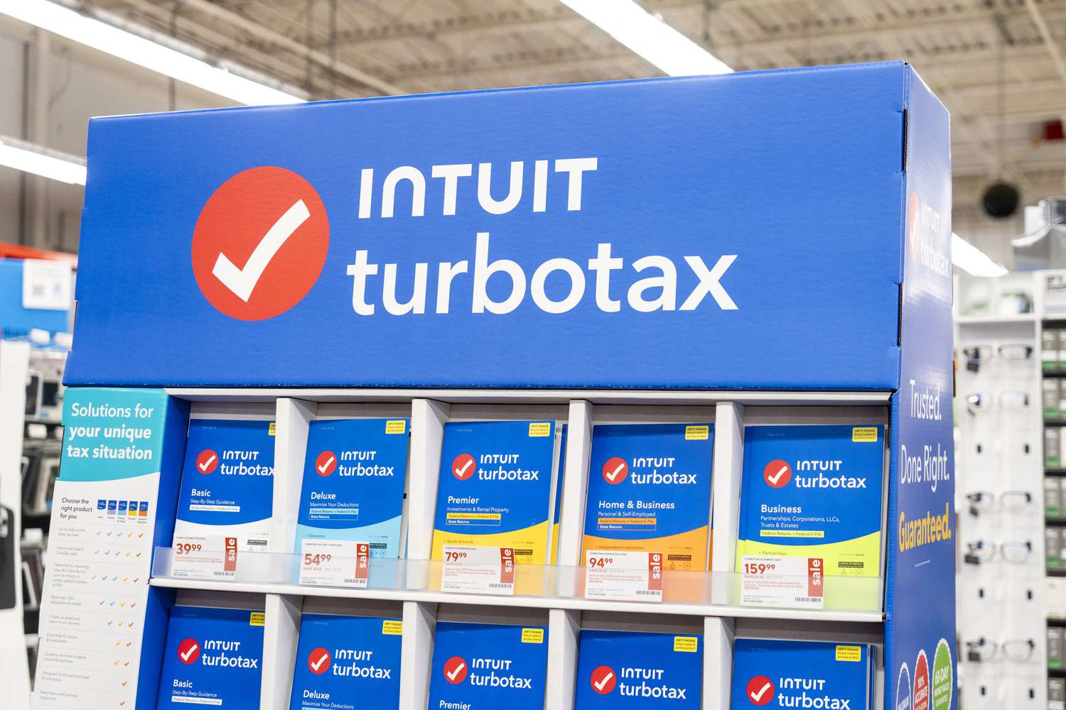 Intuit Turbotax display in a store