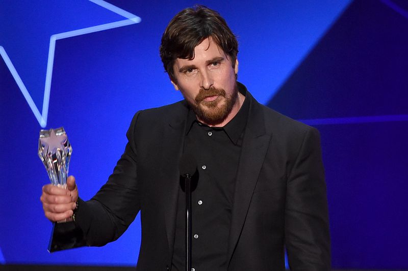 Actor Christian Bale accepts Best Actor in a Comedy award for 'The Big Short' onstage during the 21st Annual Critics' Choice Awards at Barker Hangar on January 17, 2016 in Santa Monica, California.