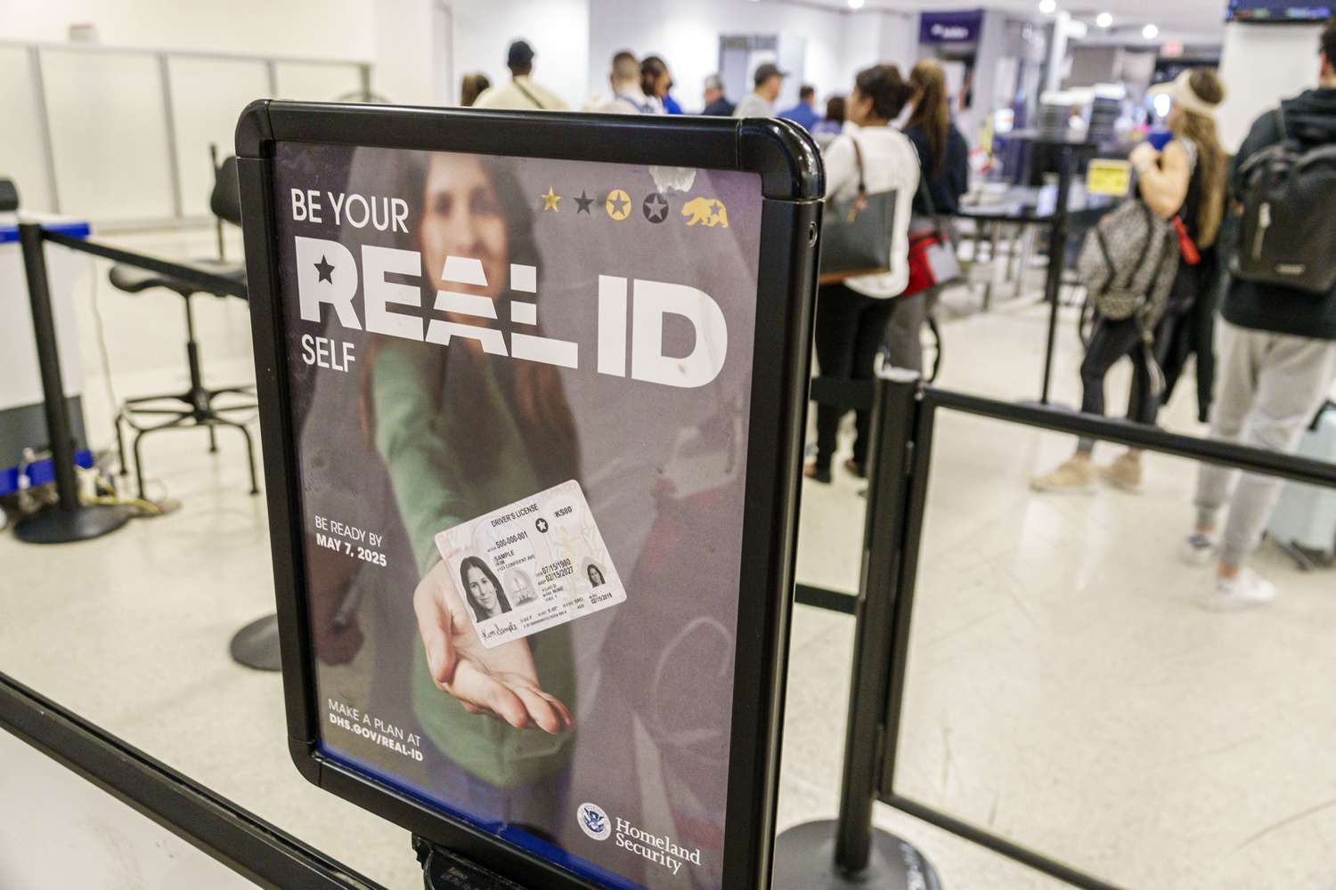 REAL ID sign at Miami International Airport