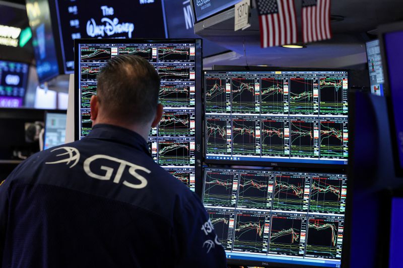 A trader works on the floor of the New York Stock Exchange