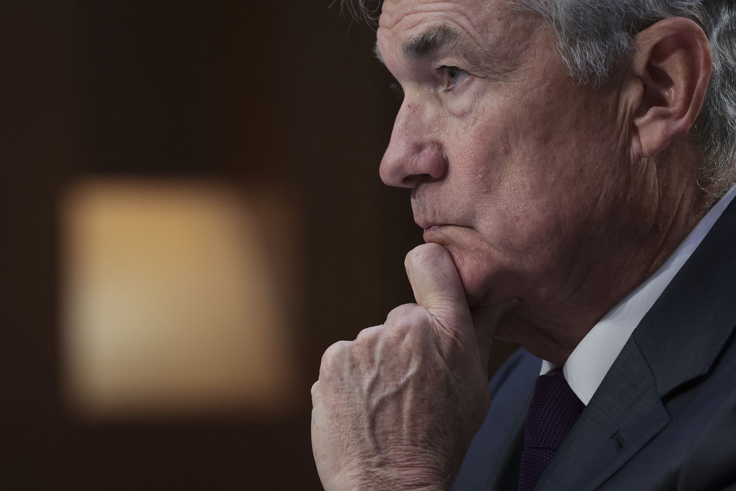 Federal Reserve Chair Jerome Powell testifies before the Senate Banking Committee March 7, 2023 in Washington, DC. Powell spoke on the state of the U.S. economy and suggested that interest rates will need to stay higher for longer than expected in order to curb inflation. 