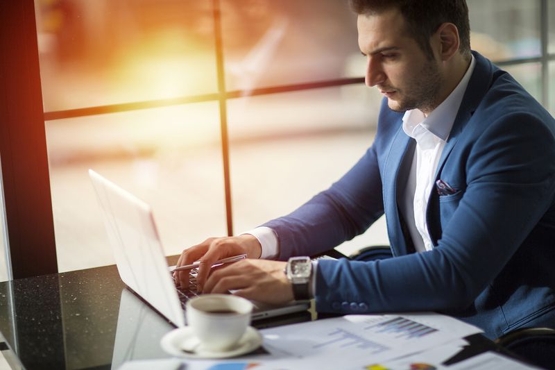 Businessman Working Analysis Business Information