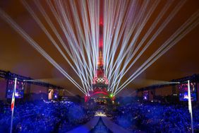 A view of the opening ceremony of the 2024 Olympic games in Paris. 