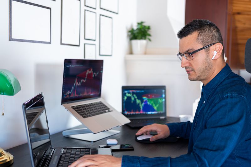 Business man trading the new spot Ethereum ETF