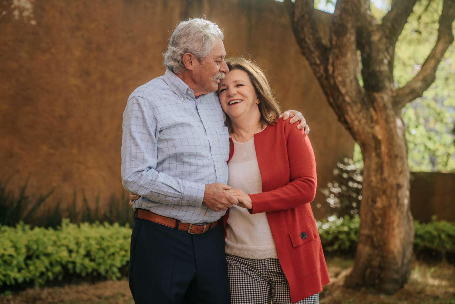 Older couple outside