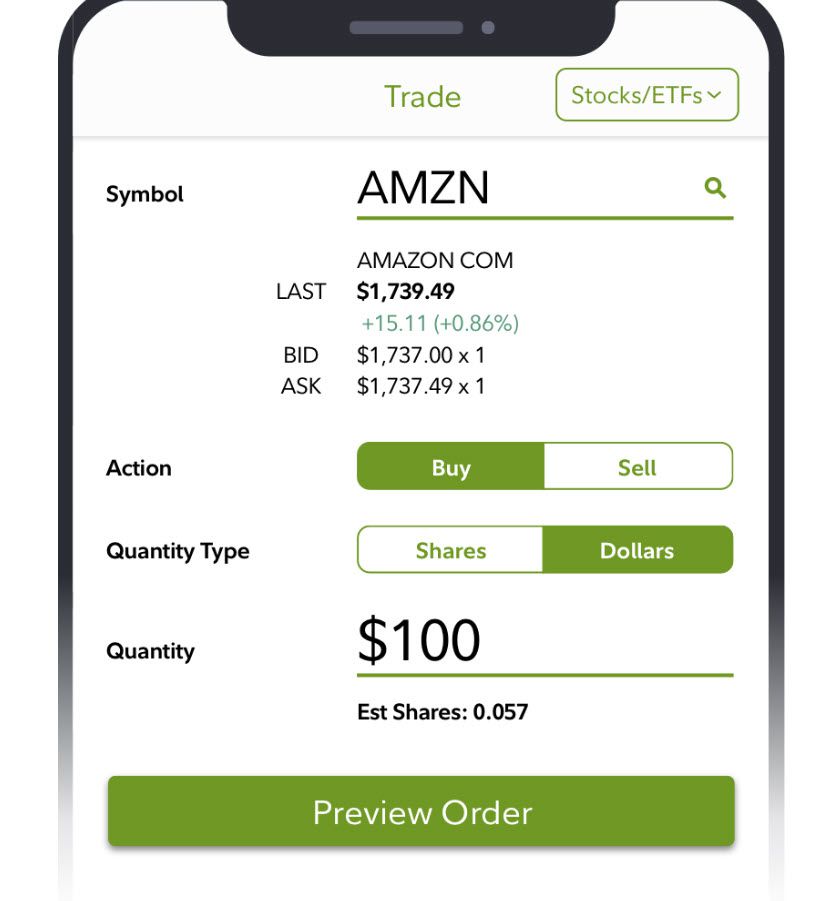 Fidelity fractional share order entry