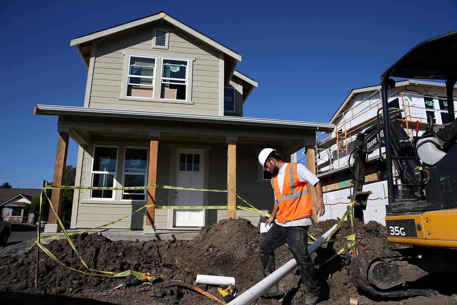 New home construction in Petaluma, California, 2015