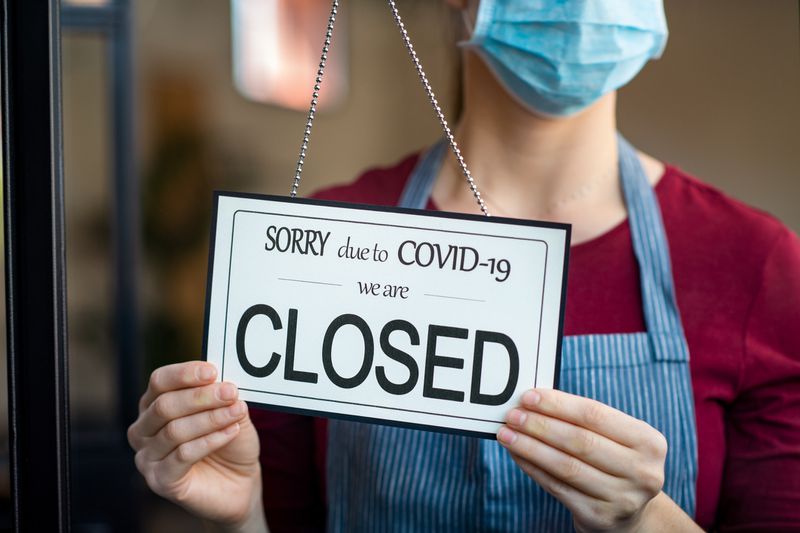 Small business closed for COVID-19 lockdown