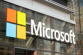A Microsoft office in Times Square in New York, on July 19, 2024