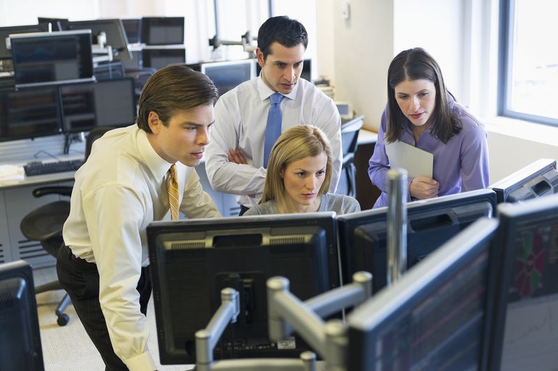Traders at Trading Desk