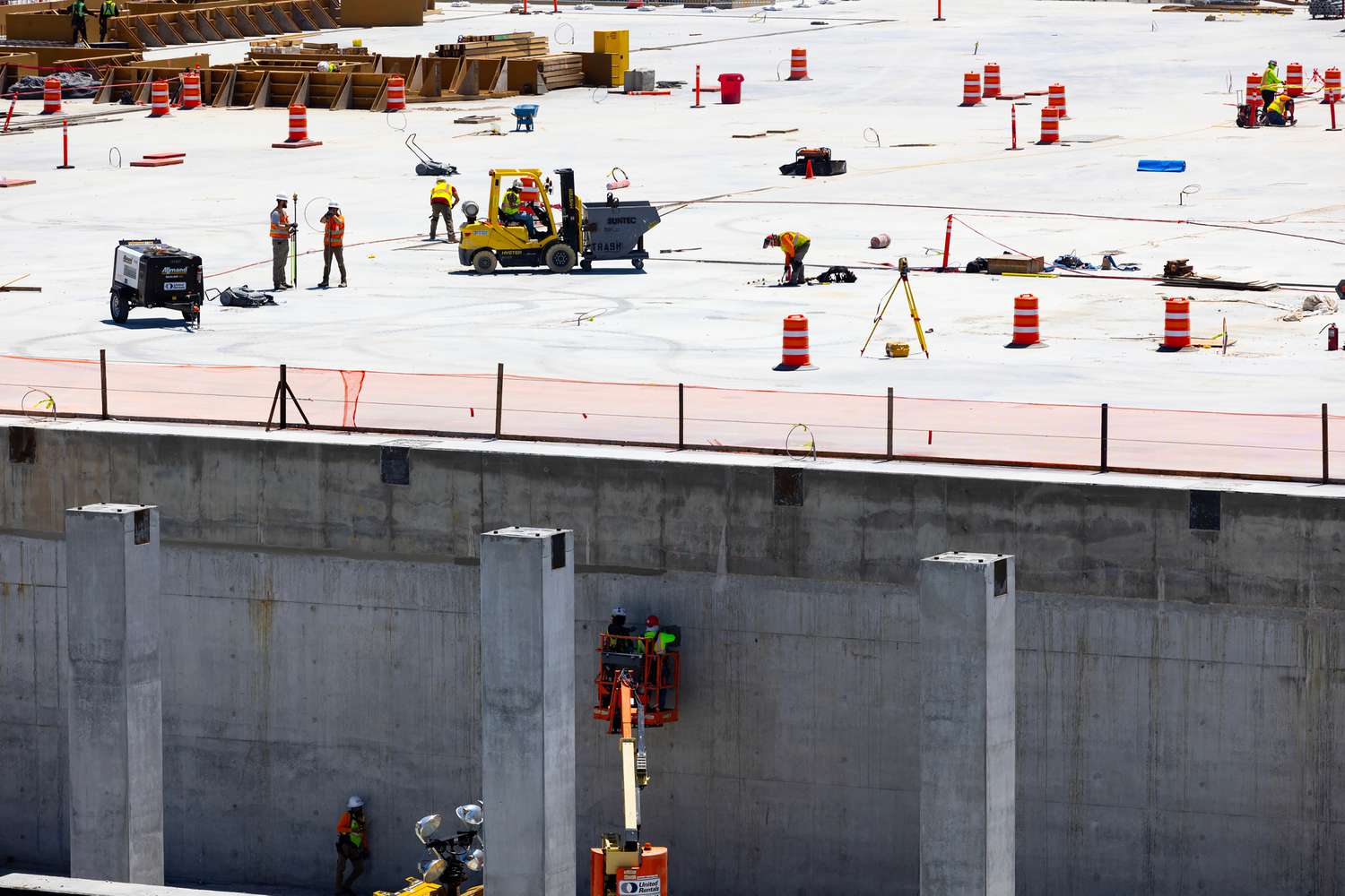 Construction at the site of Micron Technology Inc.'s new high volume 600,000 square foot semiconductor factory in Boise, Idaho.