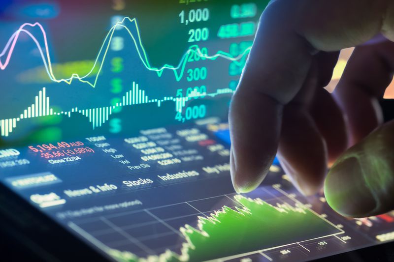 Image of 3D stock chart