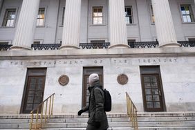 The US Treasury Department building is seen in Washington, DC, January 19, 2023.