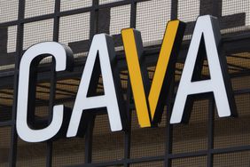 A Cava logo is displayed outside one of their stores on March 23, 2025 in San Diego, California