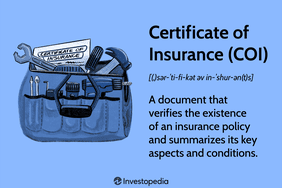 Certificate of Insurance (COI): A document that verifies the existence of an insurance policy and summarizes its key aspects and conditions.