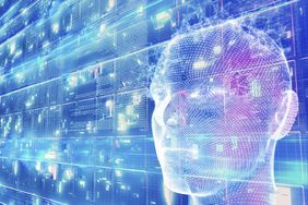 Artificial intelligence and technology abstract backgrounds