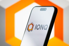 IonQ logo displayed on a smartphone screen.