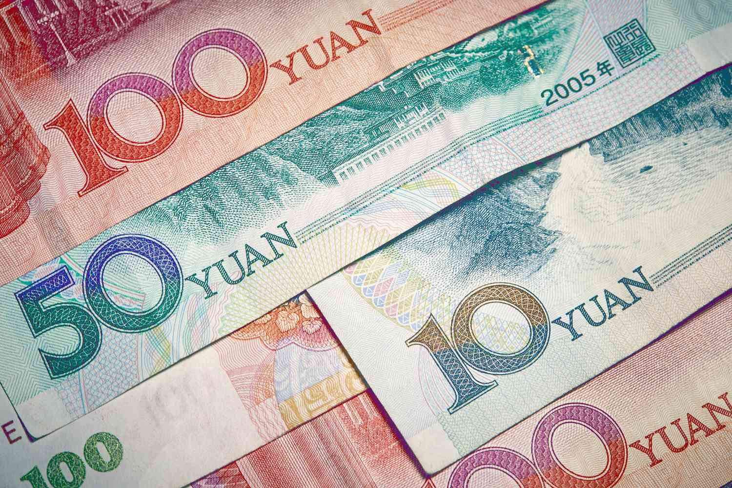 Close-up of Chinese Yuan